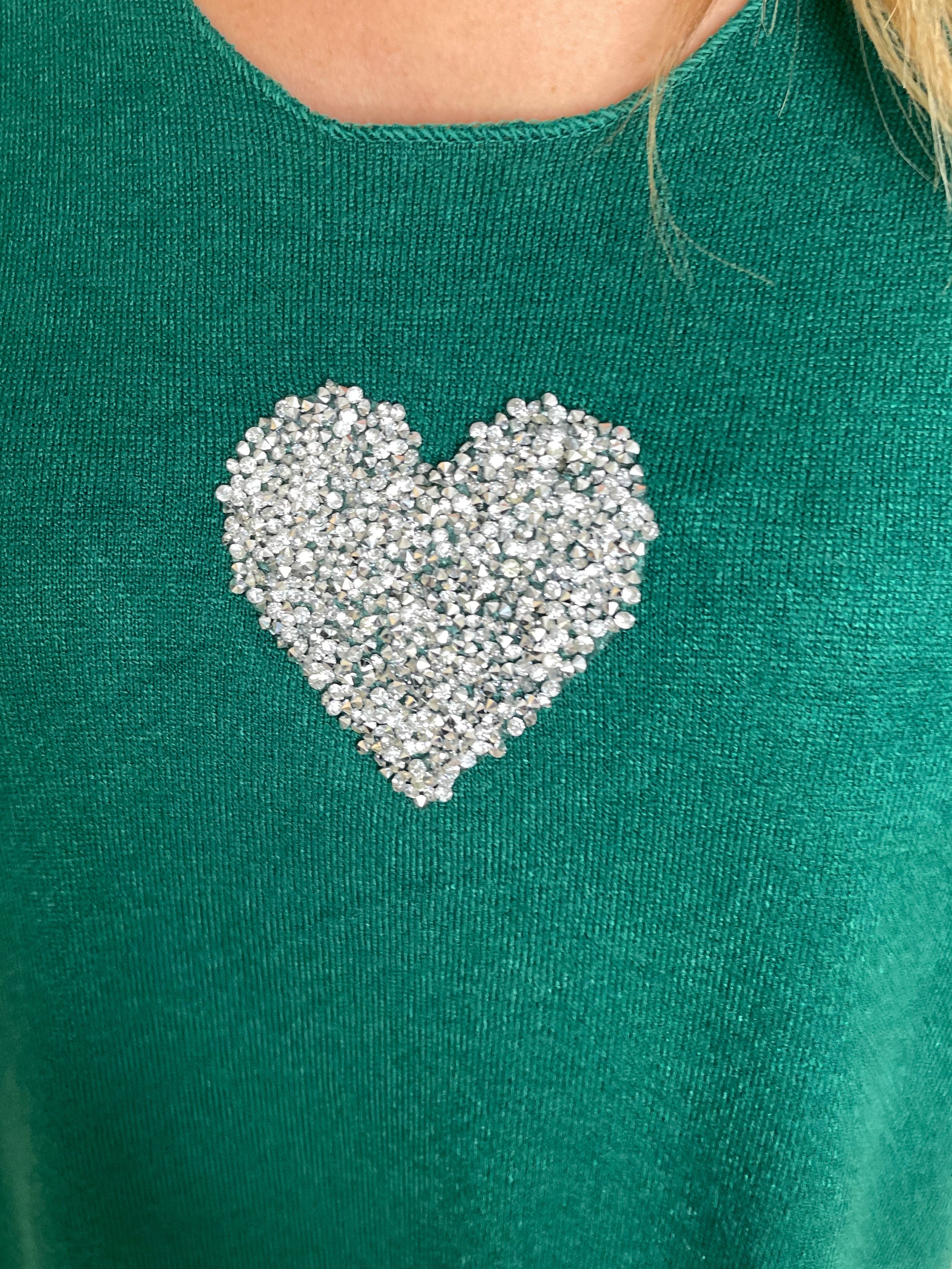 Nayara - Blød bluse med lille sølvhjerte